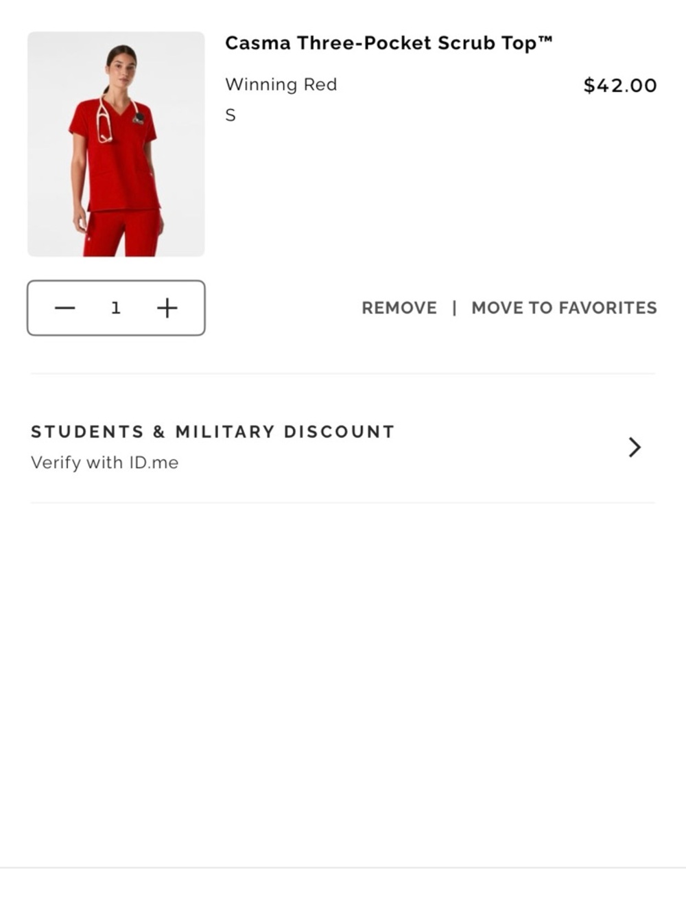 FIGS Casma Three-Pocket Scrub Top in Red. FIGS YOLA Skinny Scrub Pants for Women